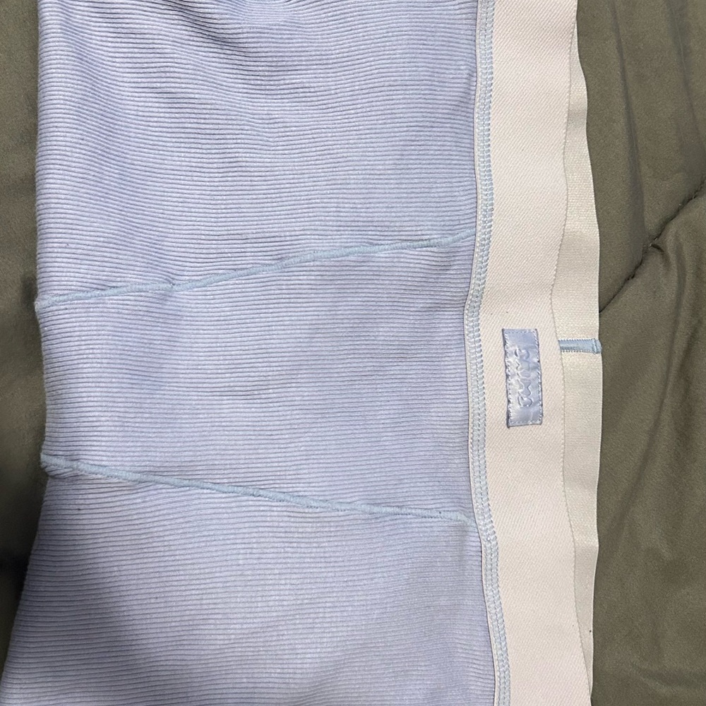 SKIMS Light Blue and Cream Bike Shorts